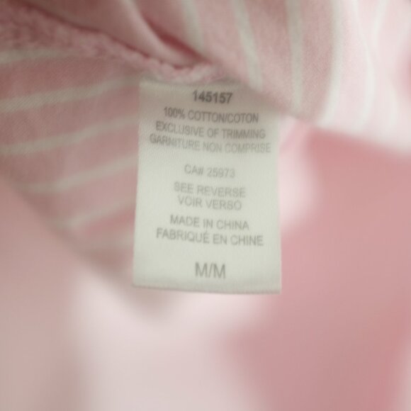 COPY - Jasmine rose pink white stripe JR embroidery blouse 100% cotton size M - Picture 4 of 10